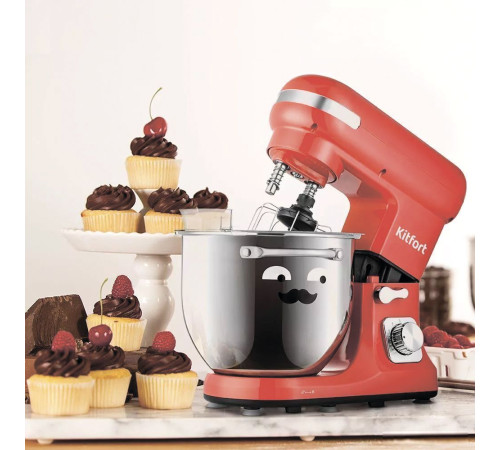 Планетарный миксер Kitfort KT-3416-1 красный