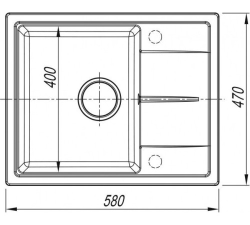 Кухонная мойка ARFEKA Alexia 58 белый
