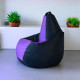Кресло-мешок Mio Tesoro Груша Kombo XXL GF-130x85-CHL черный/лаванда