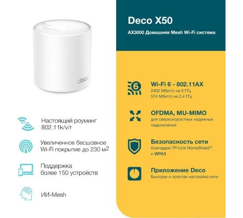 Wi-Fi роутер TP-Link Deco X50