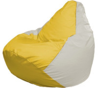 Кресло-мешок Flagman Груша Макси Г2.1-266 белый/желтый