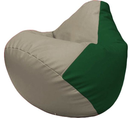 Кресло-мешок Flagman Груша Макси Г2.3-0201 светло-серый/зеленый