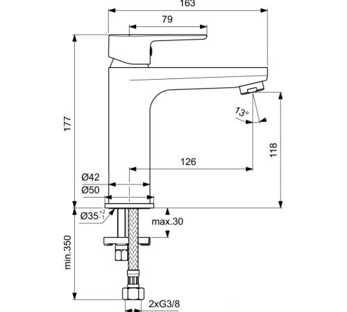 Смеситель Ideal Standard Cerafine O BC554AA