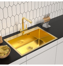 Кухонная мойка ARFEKA ECO AR 700*500 GOLD PVD NANO