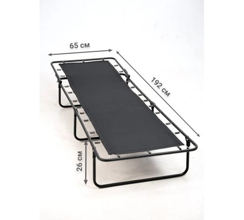 Раскладушка MishLex 192x65 см черный
