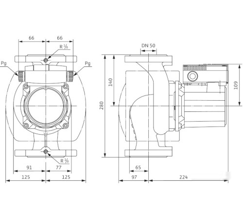 Циркуляционный насос Wilo TOP-Z 50/7 3~400 V, PN 6/10, GG