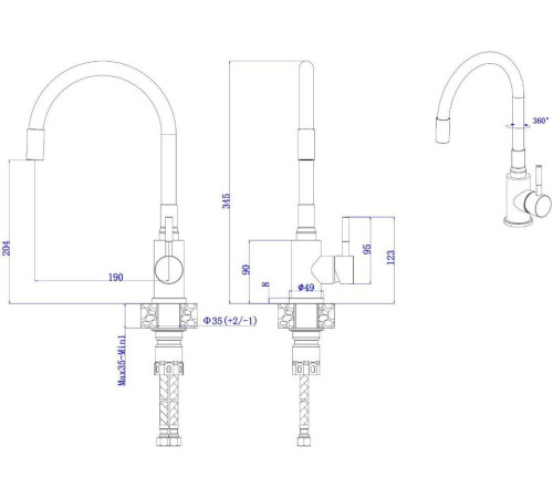 Смеситель AV Engineering AVLES4-DW7