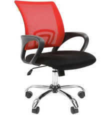 Офисное кресло CHAIRMAN 696 Chrome черный/красный