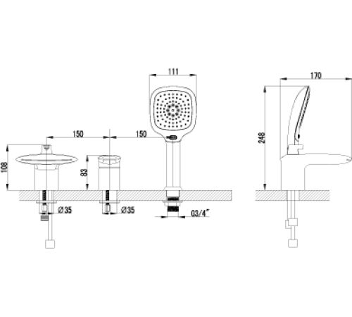 Смеситель  Lemark STATUS LM4445C