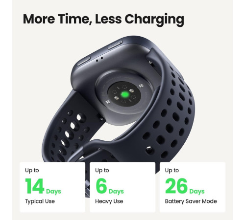 Умные часы Amazfit Bip 6 черный, с черным силиконовым ремешком