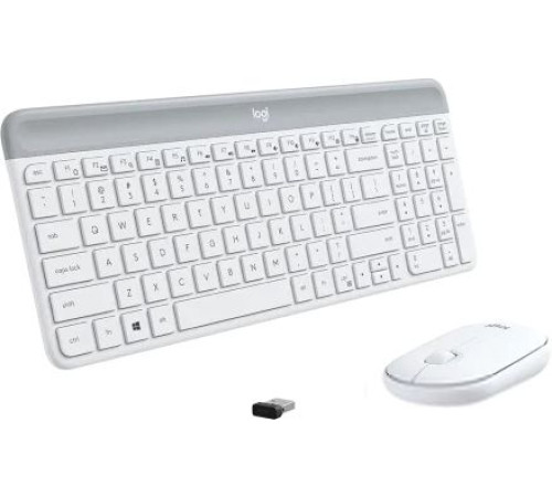 Клавиатура + мышь Logitech MK470 Slim Wireless Combo 920-009183 белый, нет кириллицы