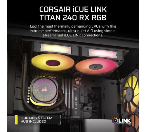 Система жидкостного охлаждения для процессора Corsair iCUE LINK TITAN 240 RX RGB CW-9061016-WW