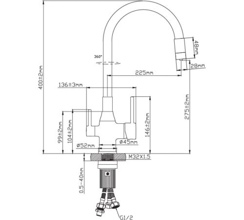 Смеситель Diadonna D49-19027SM
