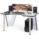 Геймерский стол Сокол КСТ-116 белый/черный