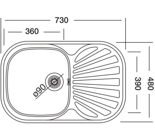 Кухонная мойка  Kromevye Bianсa EX 305 D