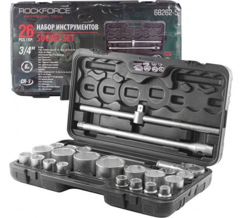 Набор трещотка с головками RockForce RF-68262-5 26 предметов