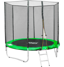 Батут Happy Jump 8ft Pro 252 см с внешней сеткой и лестницей