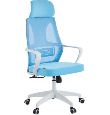Офисное кресло CHAIRMAN CH636 ткань, белый пластик/синий