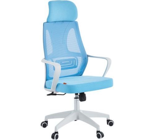 Офисное кресло CHAIRMAN CH636 ткань, белый пластик/синий