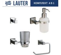 Набор аксессуаров для ванной Lauter 21SH6061 + 21SH6171 + 21SH6091 + 21SH6071 Chrome, 4 предмета