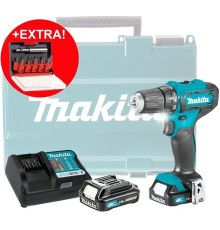 Дрель-шуруповерт Makita DF333DYX14 с 2-мя АКБ, кейс +набор оснастки