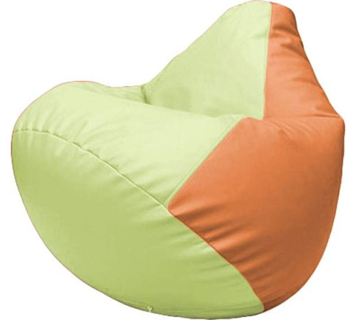 Кресло-мешок Flagman Груша Макси Г2.3-0420 светло-салатовый/оранжевый