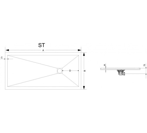 Душевой поддон RGW ST-0120G 120x100