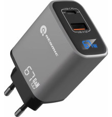 Сетевое зарядное Atomic Voyage G671 GAN 67W USB Type-C темно-серый