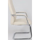 Стул с подлокотниками AksHome Vella кремовая экокожа/хромированный металл