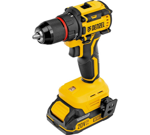Дрель-шуруповерт Denzel CDH-BL-20 с 2-мя АКБ, кейс