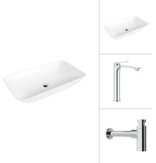 Умывальник Lauter 21886 + Rio 21AM12672 с сифоном 21635CH хром