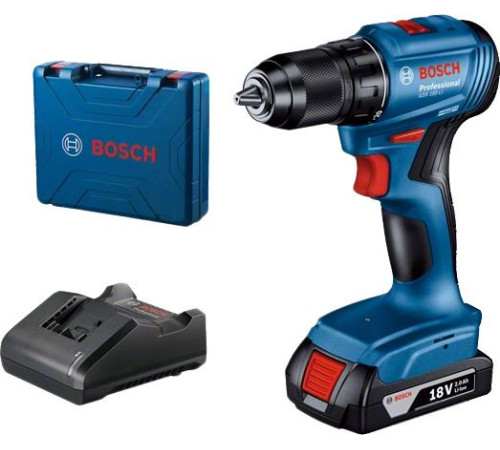Дрель-шуруповерт Bosch GSR 185-LI Professional 06019K3001 с 1-им АКБ, кейс
