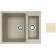 Кухонная мойка БелЭворс Duet L бежевый, без сифона