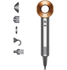Фен Dyson HD07 Supersonic с переходником на евровилку, никель/медный