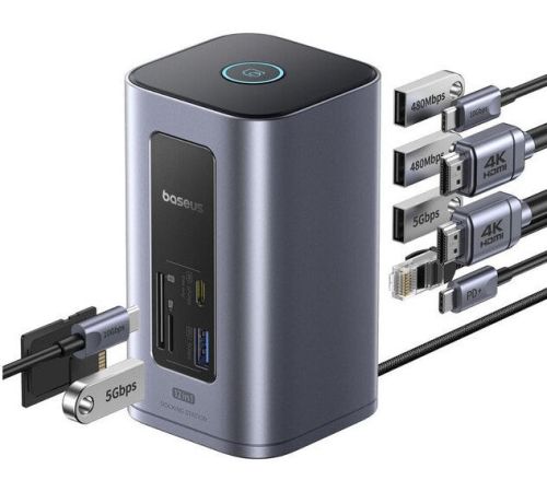 Док-станция Baseus Nomos NU1 Air Win 12-in-1 Docking Station B00568103813-00