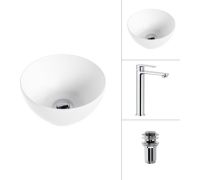 Умывальник Lauter 21601E + Moon 21СK81691C с донным клапаном 21190CH хром