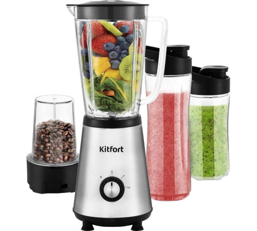 Стационарный блендер Kitfort KT-1340-3 серебристый