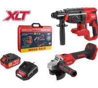 Wortex 1329852 перфоратор, болгарка, 1 АКБ, кейс