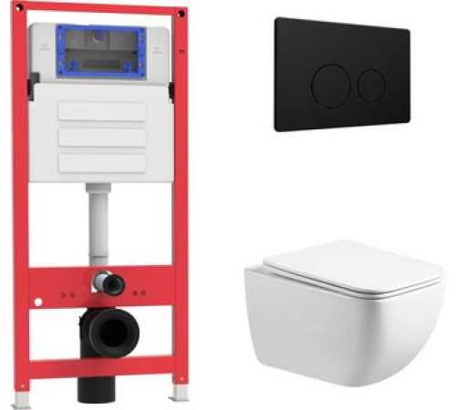 Унитаз подвесной Oliveeka OL-MQ1216R22-MB черный матовый