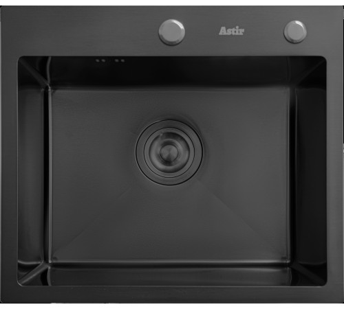 Кухонная мойка Astir PVD Black 50x44B с сифоном, дозатором и коландером