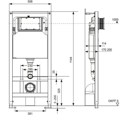 Инсталляция для унитаза Tece Spring S300521