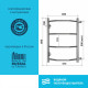 Полотенцесушитель Stelmix Трапеция ВПС П4 400х600 боковое подключение 500 G 3/4