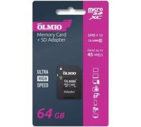 Карта памяти Olmio microSDXC 64GB UHS-I U3