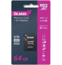 Карта памяти Olmio microSDXC 64GB UHS-I U3