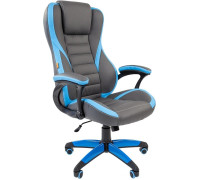 Кресло CHAIRMAN Game 22 серый/голубой