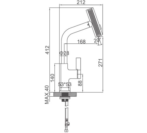 Смеситель Ledeme L6099-4