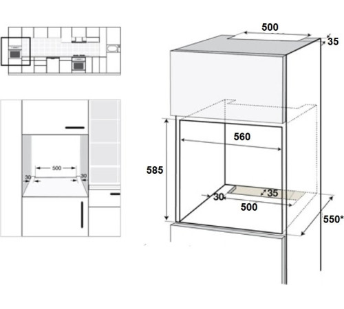 Электрический духовой шкаф Schtoff Decor 1200