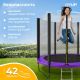 Батут GoUP Prestige-D252 с сеткой и лестницей, фиолетовый