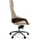 Офисное кресло Norden Шопен FK 0005-A Beige Leather кожа бежевая/алюминий