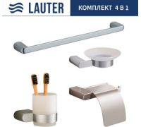 Набор аксессуаров для ванной Lauter 21SH1061 + 21SH1051 + 21SH110А1 + 21SH70101 Chrome, 4 предмета
